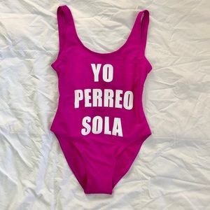 YO PERREO SOLA Bad Bunny song one piece swimsuit